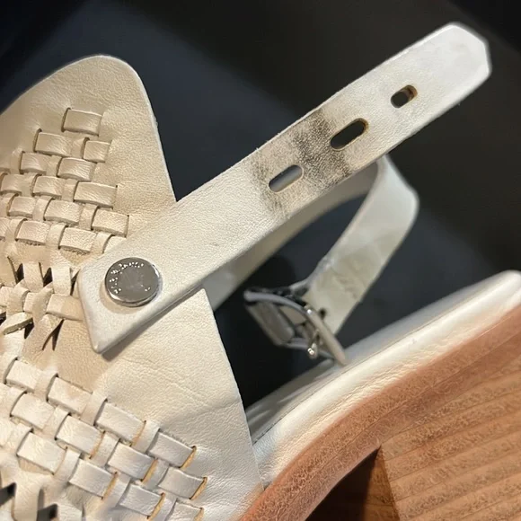 Rag & Bone Wyatt Mid Heel sandal Ivory Woven 8 - Picture 5 of 9